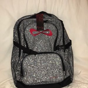 Nfinity sparkle backpack (grey with red logo)